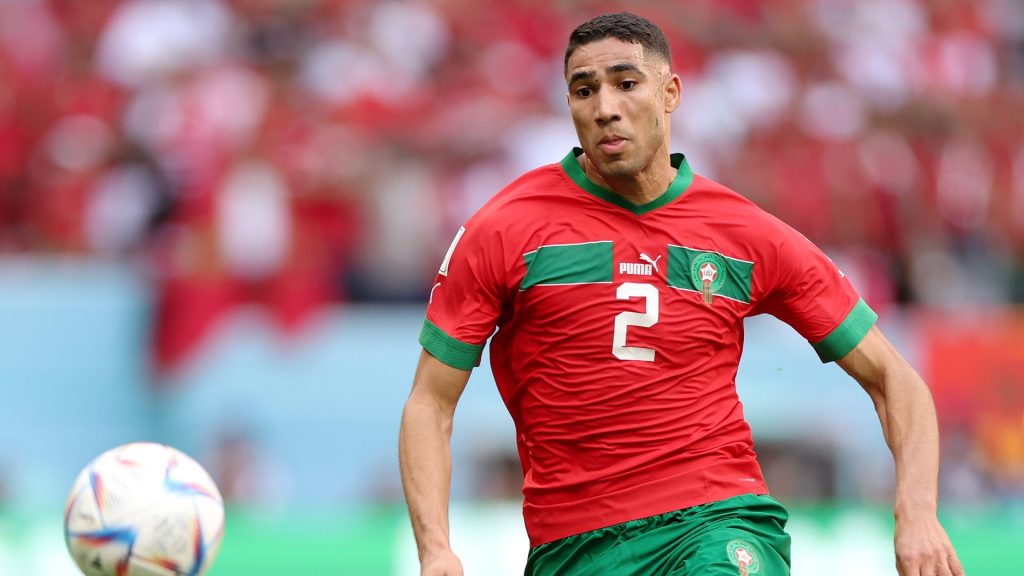 Achraf Hakimi là tiền vệ cánh thi đấu xuất sắc trong đội hình Maroc